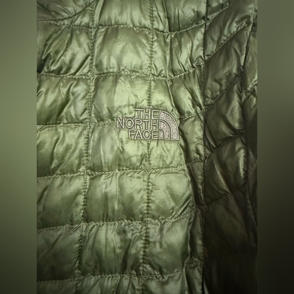 The North Face Green TNF Eco Zip Up Thermoball Down Puffer Jacket Mens Size S - Picture 3 of 5